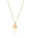 The Small Initial Coin Necklace - Laura Lee Jewellery - 9ct Yellow Gold 